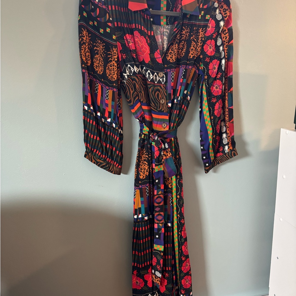 Farm Rio!  Multicolor shirt Dress with Belt
